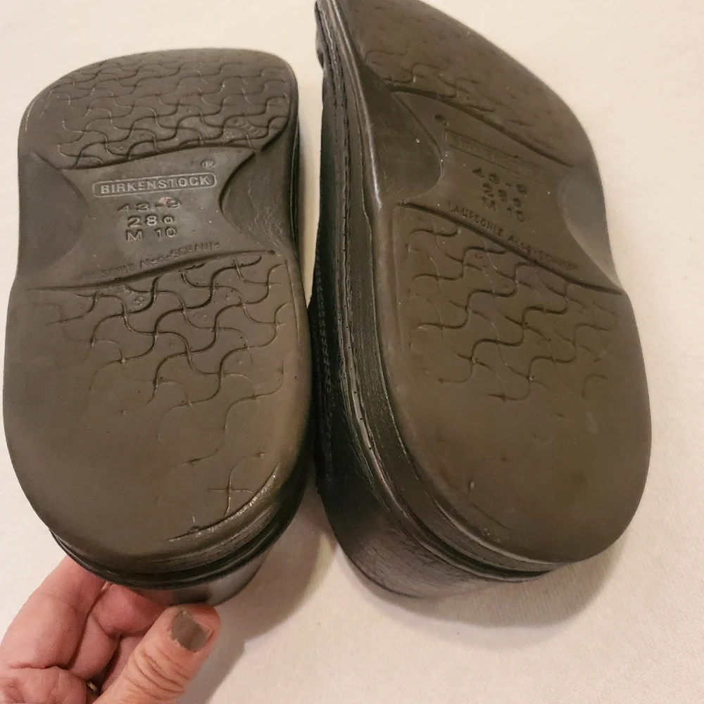 BIRKENSTOCK Vintage Footprint Memphis Black Leather Oxford‎ Derby Shoes Men's 10